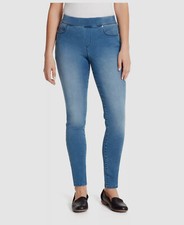 Gloria Vanderbilt Women Blue Amanda Slim Straight Pull-On Jeans Pants Size 4