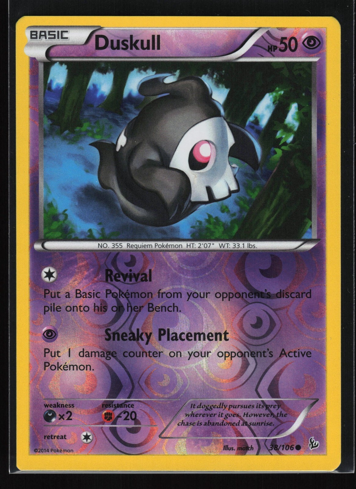 DUSKULL Flashfire REVERSE HOLO #38 FLF(NM)(PKM)