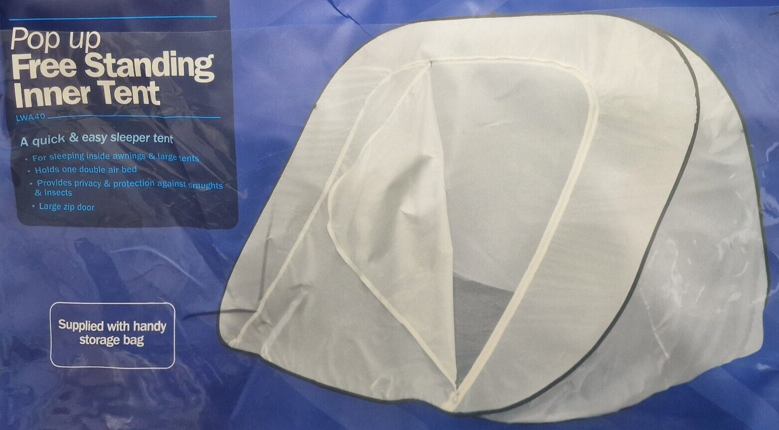 Leisurewize Awning Inner Tent 2 Berth Pop Up Double Bed Pop Up Caravan Camping