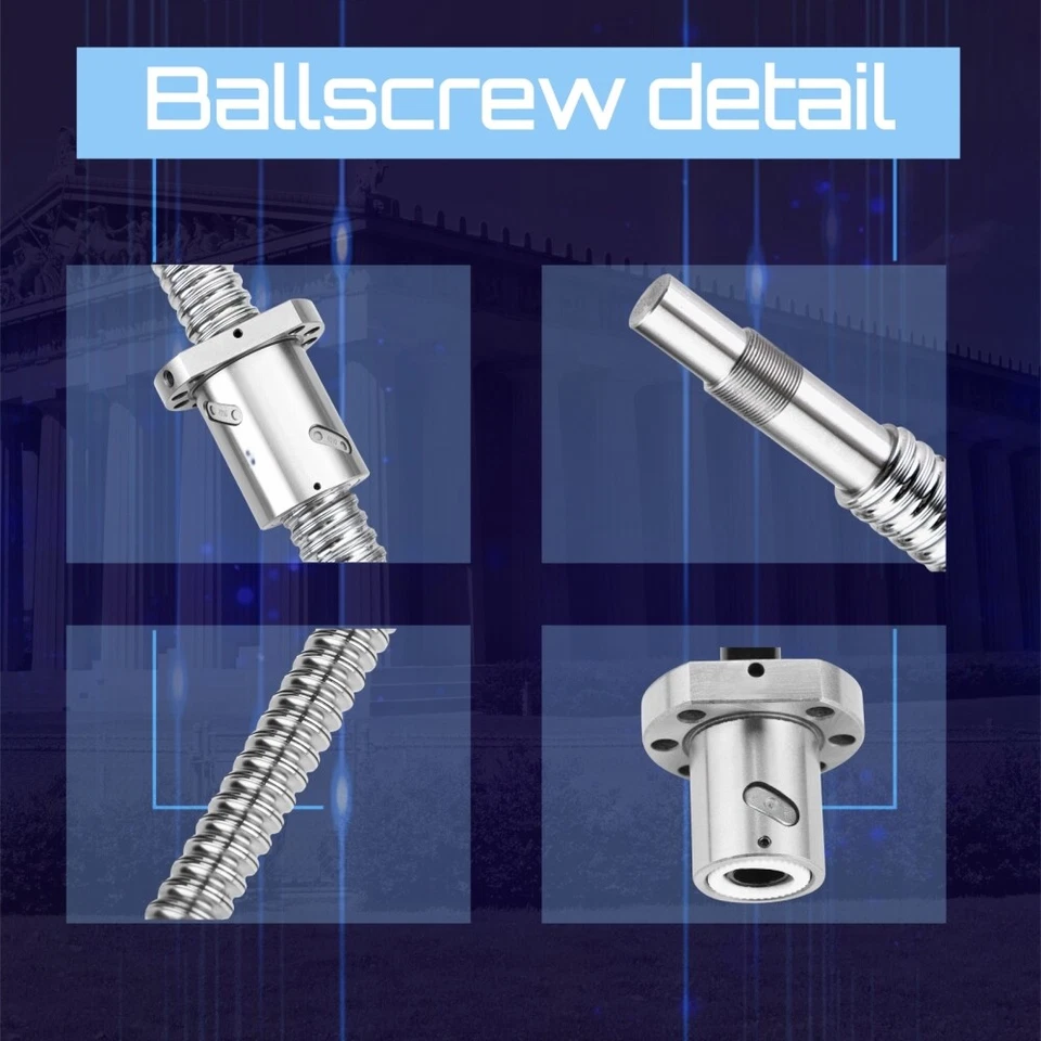 SFU1204/1604/1605/1610/2005/2505 шариковый винт конец обработанный 250 мм-2000 мм + шариковая гайка CNC - Изображение 3 из 4