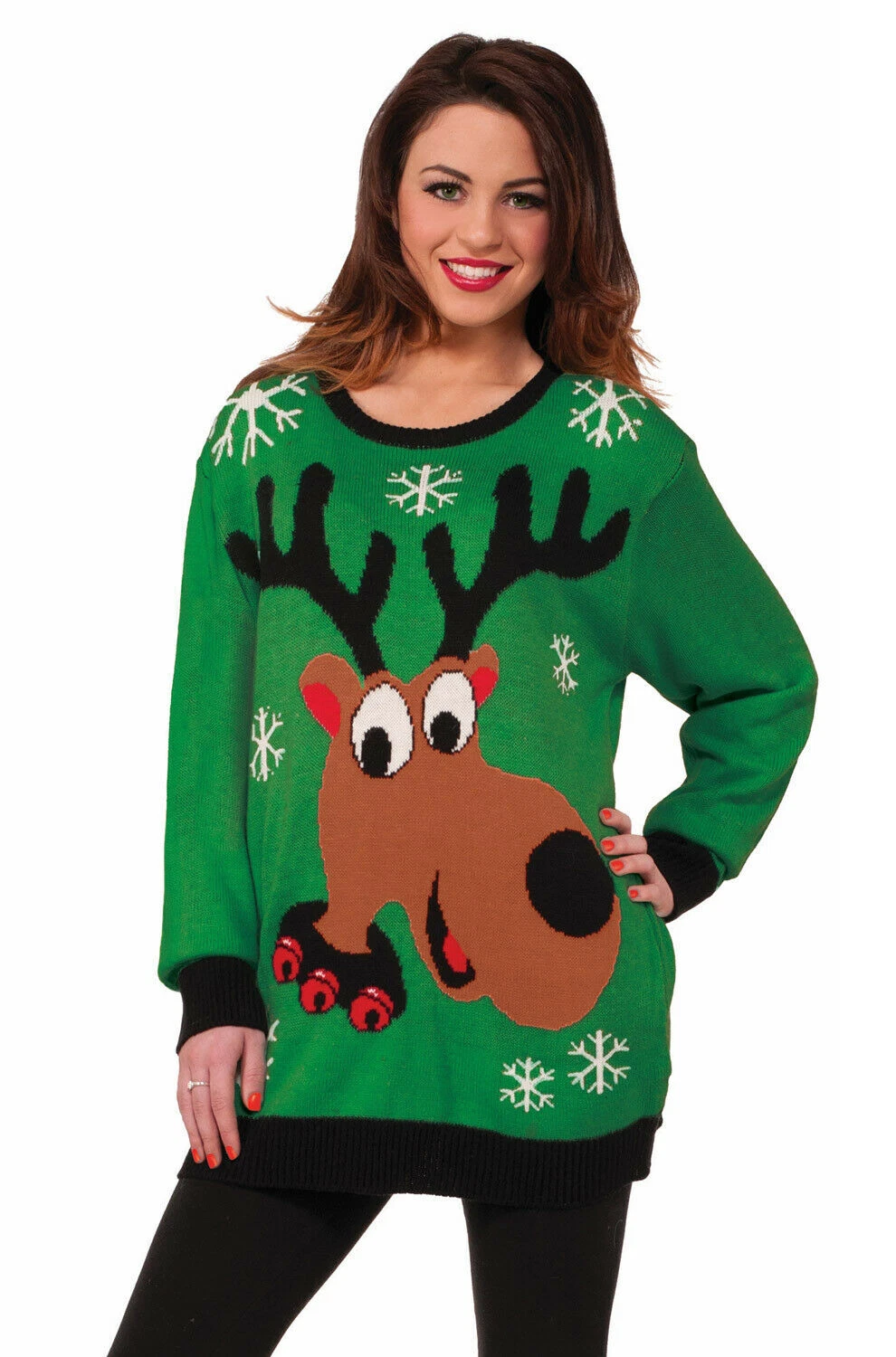 Reindeer Ugly Christmas Sweater Tacky XMAS Party Holiday Sweatshirt Gift