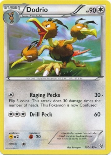 Dodrio - 100/135 - Rare x1 - NM-Mint - BW Plasma Storm