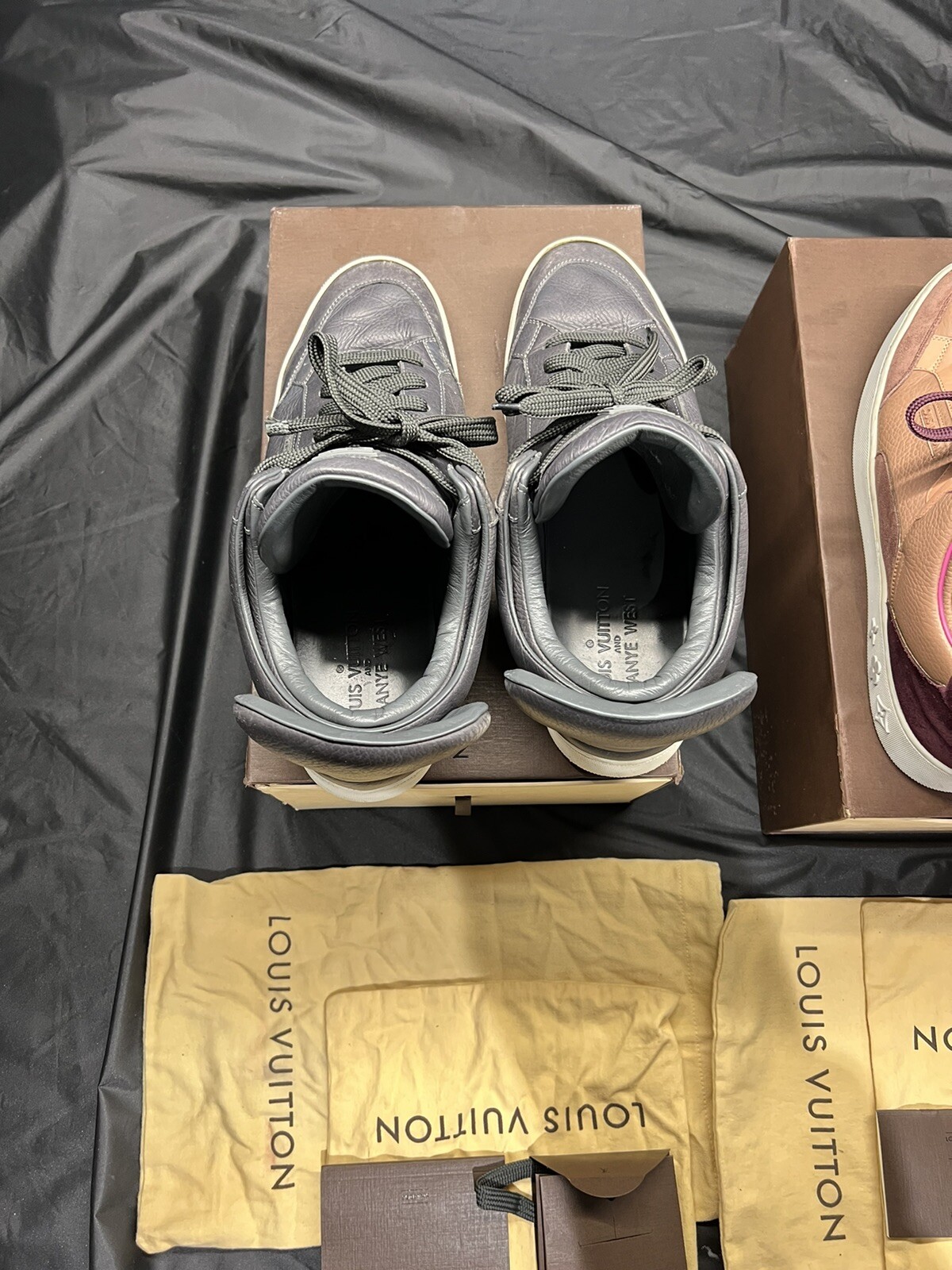 LV KANYE WEST Patchwork, Creme Don, Anthracites. 3 pairs. BEST PRICE on ebay!!! image 4