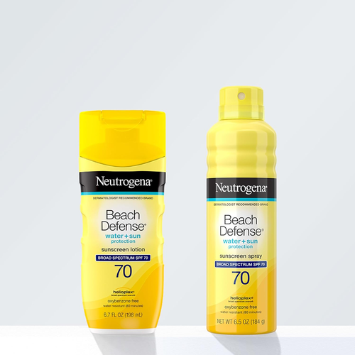 Sunscreen Lotion Beach Defense SPF 70, 6.7 Fl Oz, Face and Body Sunscreen, Oil F - Picture 7 of 12
