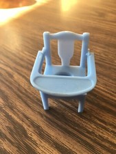 Vintage Dollhouse Furniture Renwal Blue Miniature 2" Baby Potty Chair 36