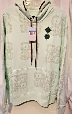 Nike Air Jordan x Clot Jade Barely Green Mens Hoodie Size M DO0007-394
