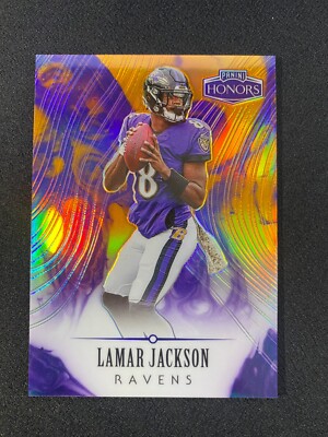 2020 NFL Panini Honors Football /20 Lamar Jackson #13 Orange Purple NM