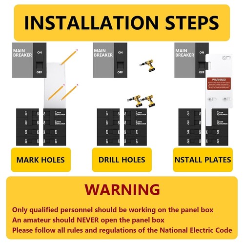 Generator Interlock Kit For Square D Vertical Main 150 or 200 Amp Breaker - Picture 4 of 6