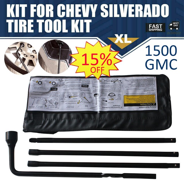 Fits Chevy GMC Silverado Sierra Spare Tire Tool Kit NEW with Case (Qty