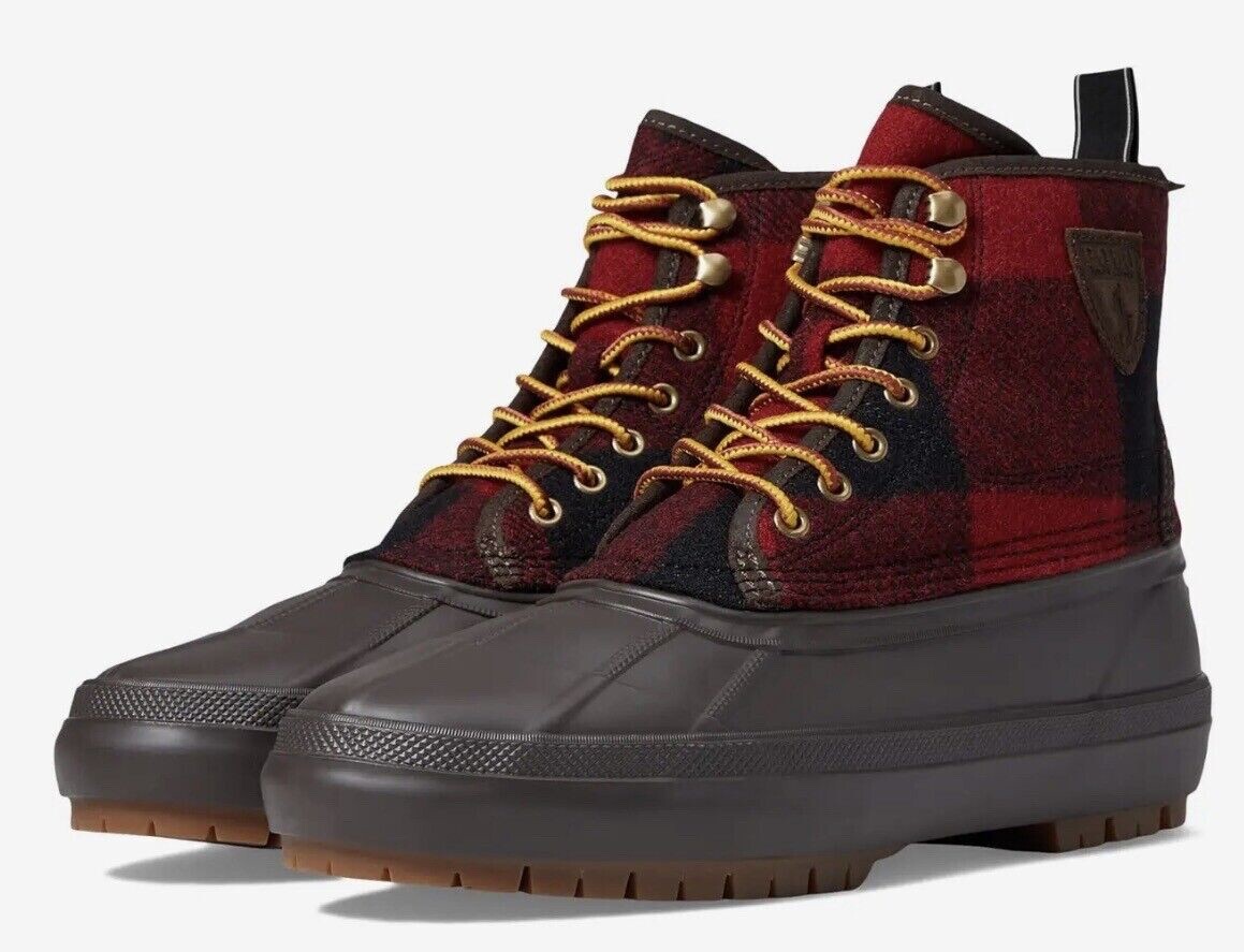 靴 Polo Ralph Lauren Duck Boots 28cm Polo Ralph Lauren Claus Duck Boots (9) Leather Wool Plaid