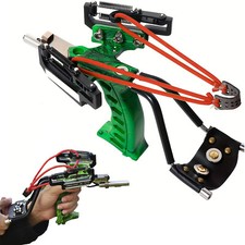 Super Power Stainless Hunting Infrared Light Slingshot,w/Quality Rubber Bands