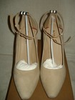 100% AUTHENTIC NEW WOMEN BURBERRY KITON ABICY BEIGE SUEDE HEELS/PUMPS US 9 — photo 3