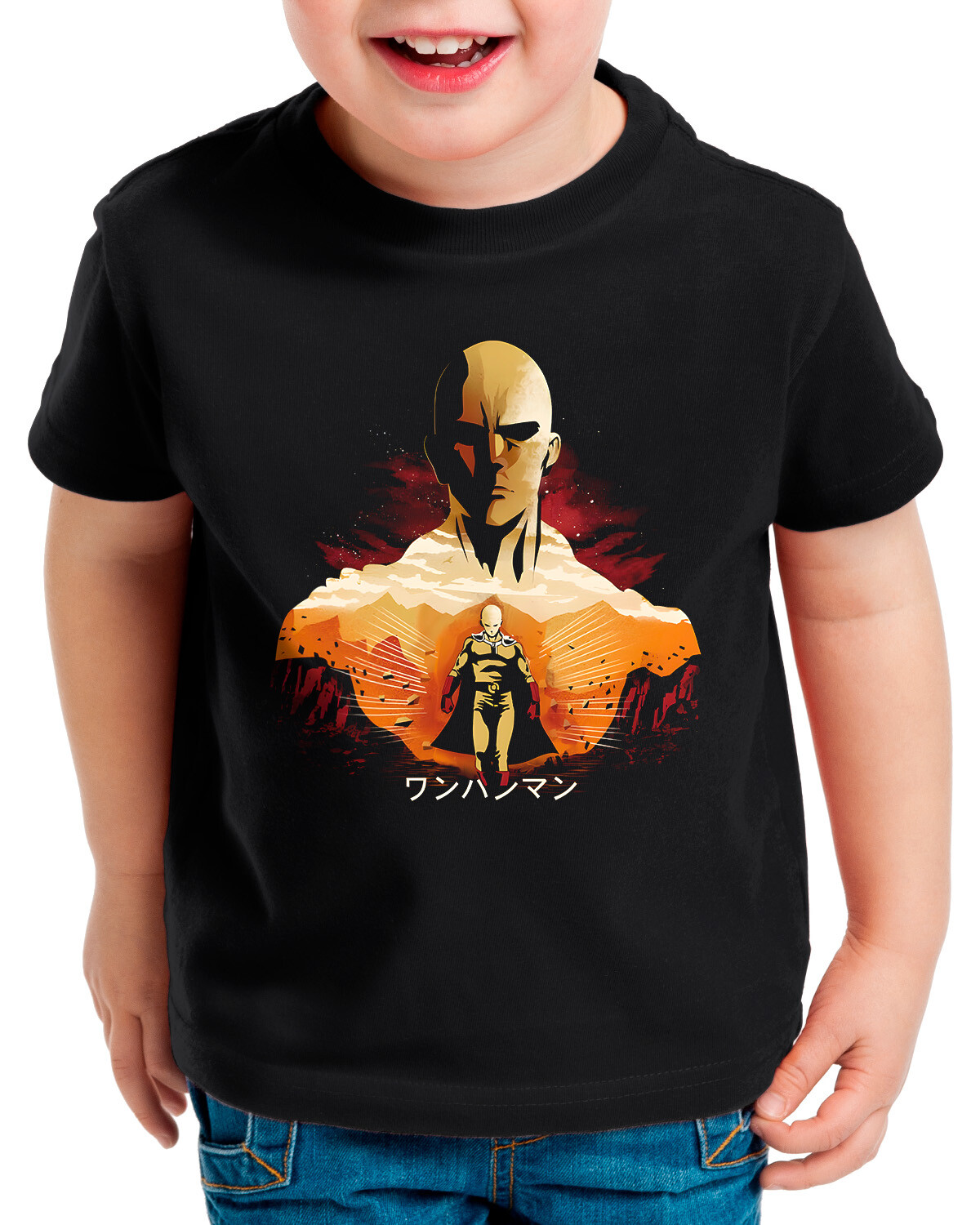 ALTRA T shirt bambino Hit and Punch saitama one cosplay