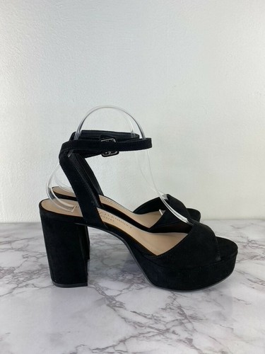 Chinese & Laundry Women's Black Suede Theresa Platform Dress Sandal SZ 6.5 - Picture 5 of 9