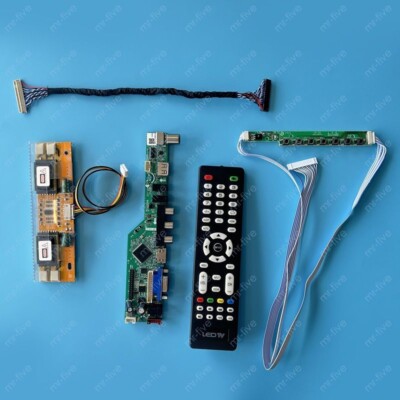 Fit HT17E12-200/210 1280x1024 USB AV VGA HDMI 30Pin LVDS 4-CCFL Controller Board