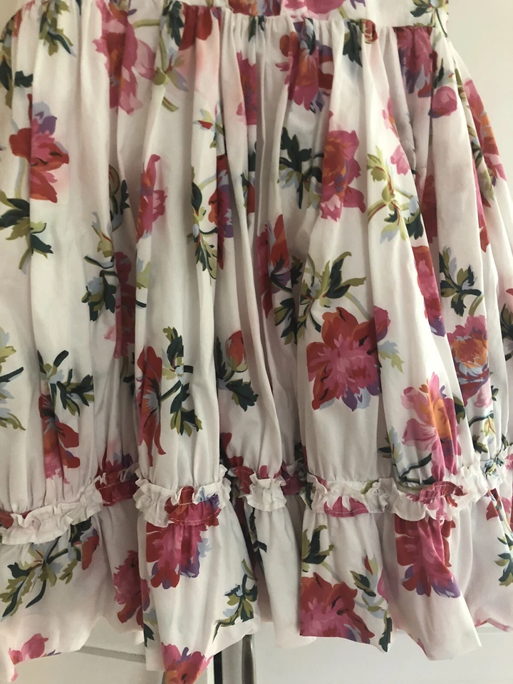 Precioso Vestido Jottum Niñas Blanco Estampado Floral Talla 10 - 140 Eur Usado en Excelente Condición Foto 3 de 4