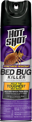 Bed Bug Tick Killer Spray Hot Shot 17.5 oz Flea Bug Insect Aerosol Sprayer Can