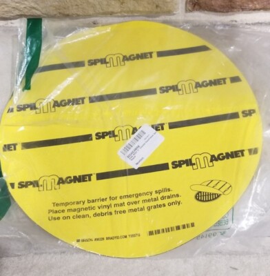 BRADY 96229 SPILL MAGNET 12'' DIAMETER TEMPORARILY BLOCK OFF METAL FLOOR DRAINS