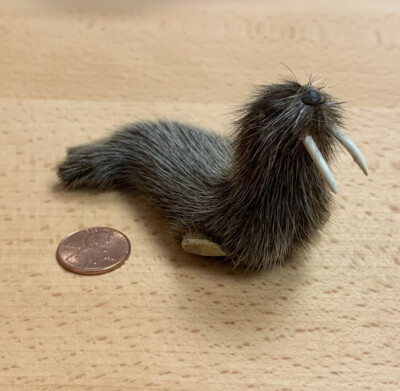 Artisan Dollhouse Miniature Realistic Walrus Animal Arctic Furred Display SCALE?