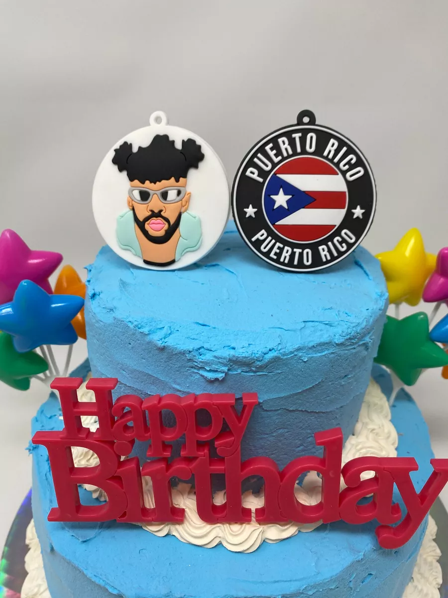 Bad Bunny Puerto Rico Birthday Cake Topper ~ BRAND NEW ~ Fast Shipping