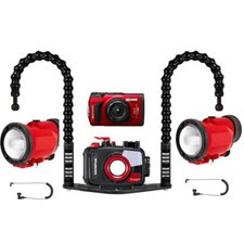 OLYMPUS TG-7 PT-059 Flash INON S-220 Underwater Photo Underwater Photography Set