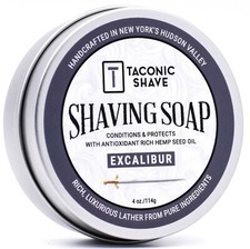 Excalibur Handcrafted Slick Shave Soap - Taconic Shave USA - Large 4 oz. Puck