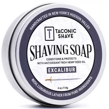 Excalibur Handcrafted Slick Shave Soap - Taconic Shave USA - Large 4 oz. Puck 