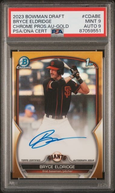 その他 BRYCE ELDER BOWMAN 1ST GOLD WAVE PSA10 2023 Bowman Chrome Draft Autographs Gold Bryce Eldridge #40/50 PSA