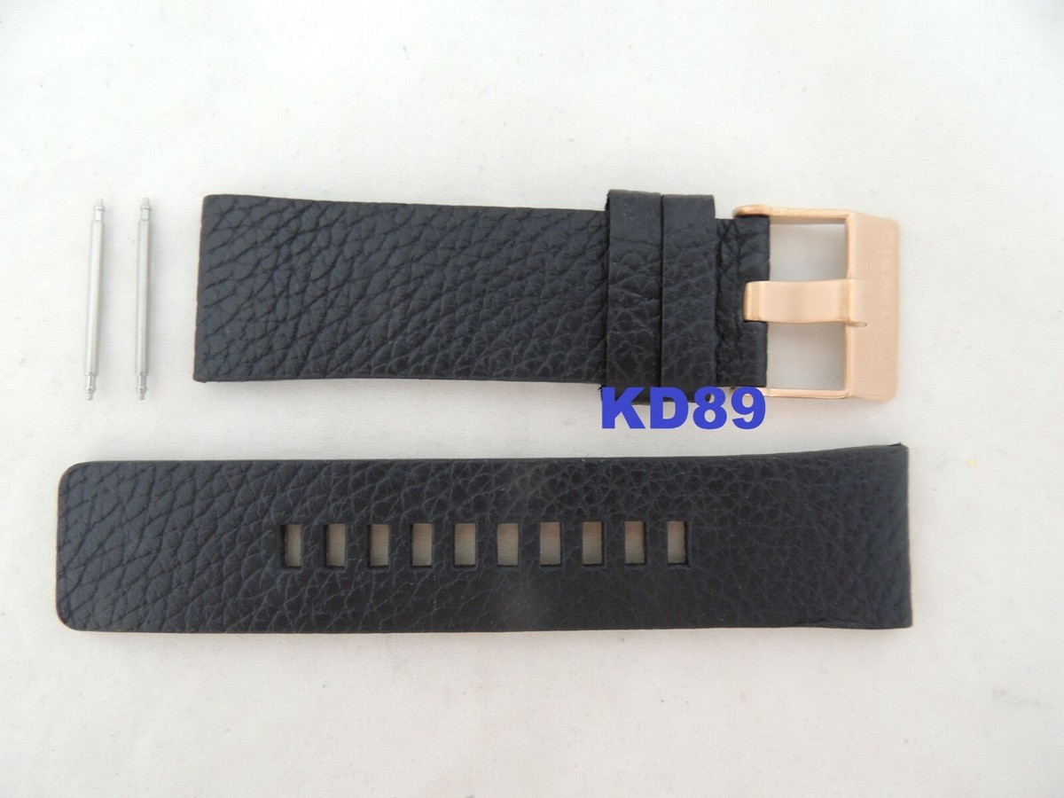 Genuine ORIGINAL DIESEL DZ 4347 Black leather strap band 26mm | eBay