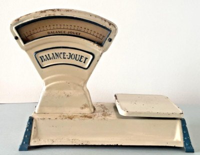 Grande Balance D'Épicerie En Tôle – Jouet Ancien – 37 Cm – Déco Vintage France