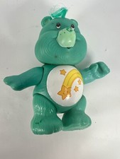 VTG 1983 Care Bears WISH BEAR Teal Green Poseable Figure KENNER Shooting Star