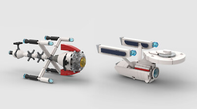Schiffe - Enterprise Star Trek + Captain Flam Cyberlab Comet - LEGO