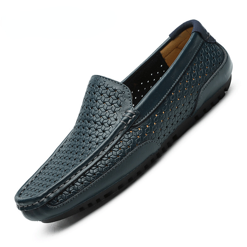SALOMON Scarpe uomo casual mocassini in pelle mocassini slip on guida passeggio sneakers blu