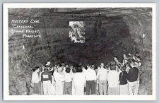 Spring Valley Minnesota MN Mystery Cave Cathedral Real Photo Postcard RPPC 1961