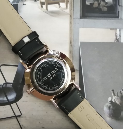Rosefield AMS NYC Rosegold Tone 40mm Swiss Made Quartz Watch - Picture 3 of 13