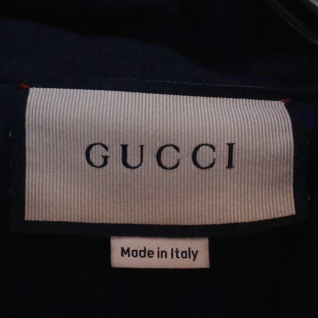 GUCCI GG Giacca Jacquard Tessuto Fuzzy Boa Hoody Navy 771121 XJF4D Usato10c0