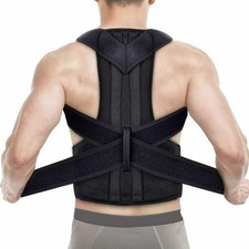Men Women Adjustable Magnetic Posture Corrector Back Shoulder Support Brace Belt