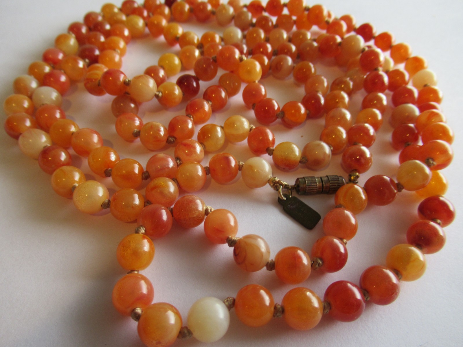 Vintage KJL Kenneth J Lane faux amber Lucite Flap… - image 1