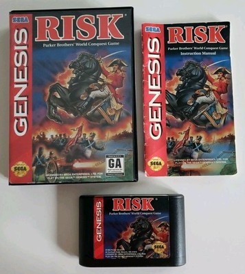 Risk (Sega Genesis, 1994) Authentic Game Cartridge, CIB Complete