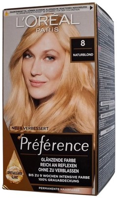 L Oréal Paris Préférence 8 Naturblond Haarfarbe - 100% Grauabdeckung Loreal