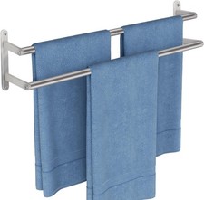Double Towel Bar 24Inch Towel Rack Bathroom Stainless Steel Double Bath Towel
