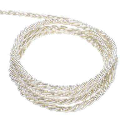 Twisted Cord Trim, 22 Yard 3mm 3-Ply Twine Braided Rope Shiny Thread String f...