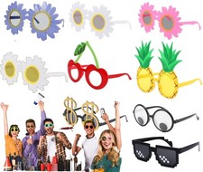 9 Pairs Luau Party Sunglasses Hawaiian Eyewear, Summer Party Photo Requ...