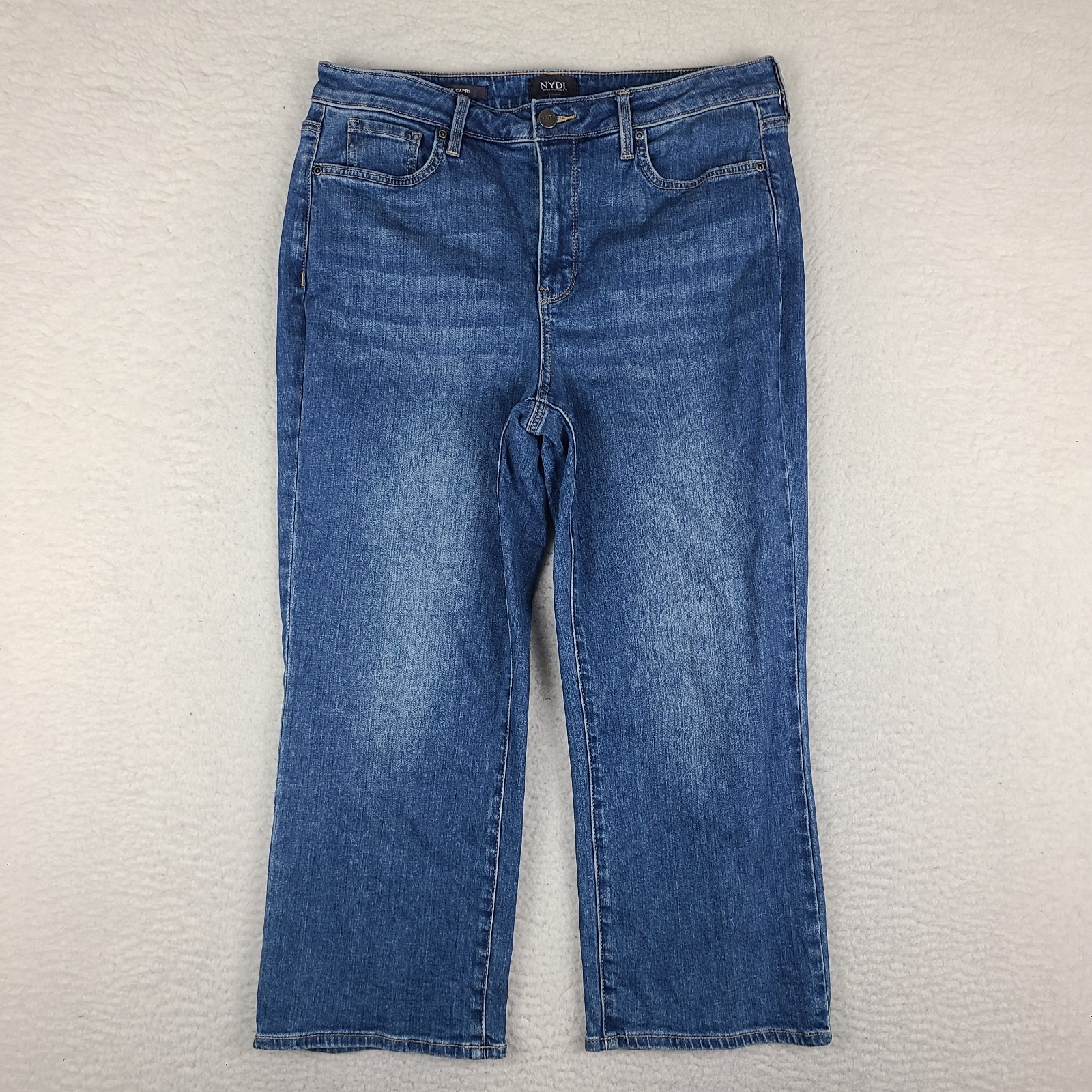 Womens 10 Blue Joni Capri Medium Wash Nydj Denim