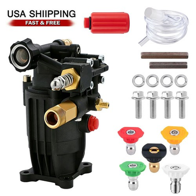 #ad Pressure Washer Pump 3 4quot; Shaft Horizontal 3500 PSI 2.5GPM with 5 Nozzles $61.99
