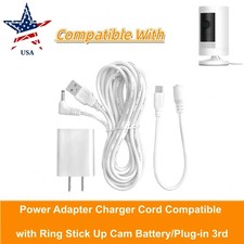 Power Adapter Charger Cord Compatible with Ring Stick Up Cam Battery/Plug-in 3rd