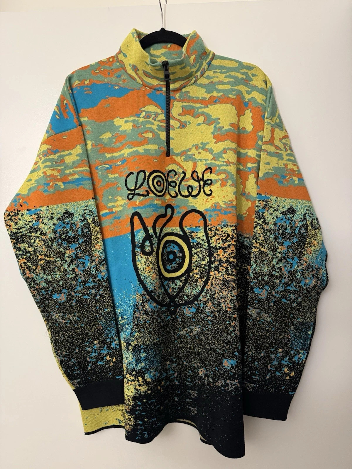 Loewe — Loewe , High Neck Digital Camo Sweater in Multicolor Size Medium