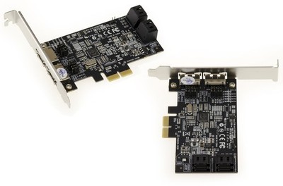 PCIe 4 2 SATA eSATA 6G Ports RAID 0 1 Hyperduo Marvell 88SE9230