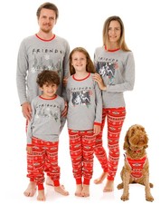 Friends Red Long Sleeve Long Leg Pyjama Set Womens