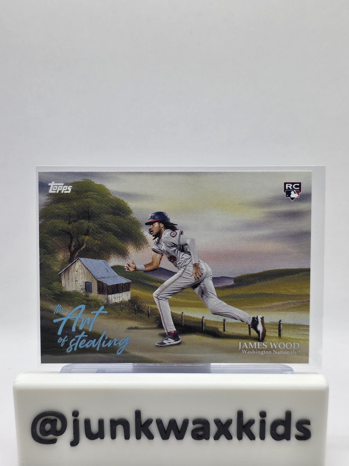 2025 Topps X Bob Ross Joy Of Baseball #AOS-14 James Wood Art Of Stealing